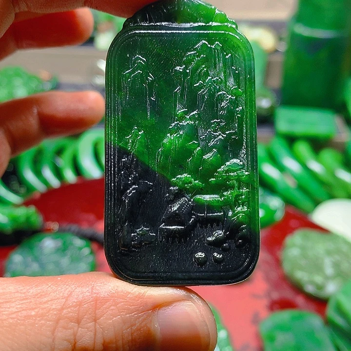 和田玉（碧玉）未镶嵌珠宝半成品飞****v