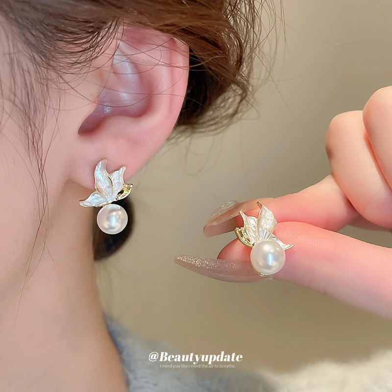 锌合金耳饰 圆形耳环韩系小清新时尚耳钉通勤高级感气质耳饰女BY