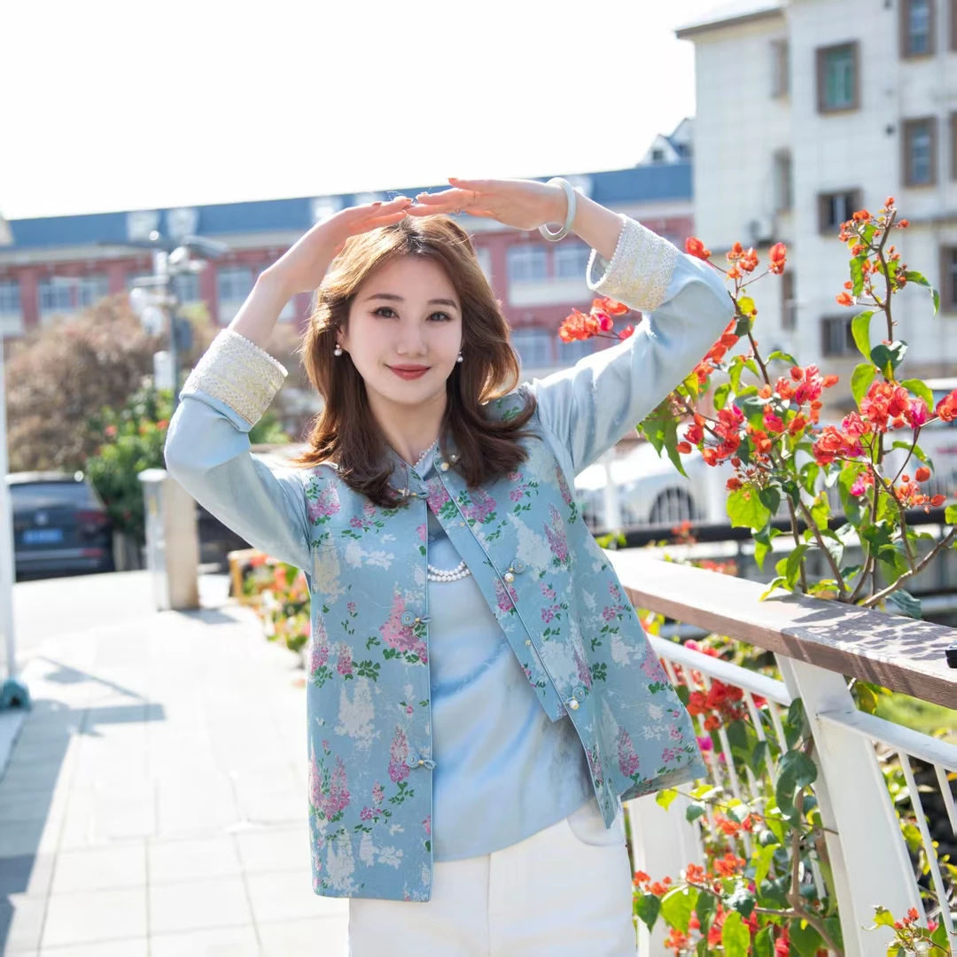 《繁花》时尚新中式显瘦中国风重工织金马甲3387