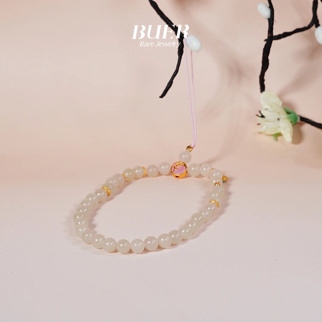 【不二】和田玉藕粉DIY手机挂（多样性发）