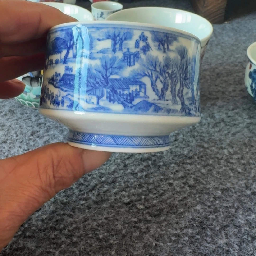 墨***白现代景德镇陶瓷手绘茶具