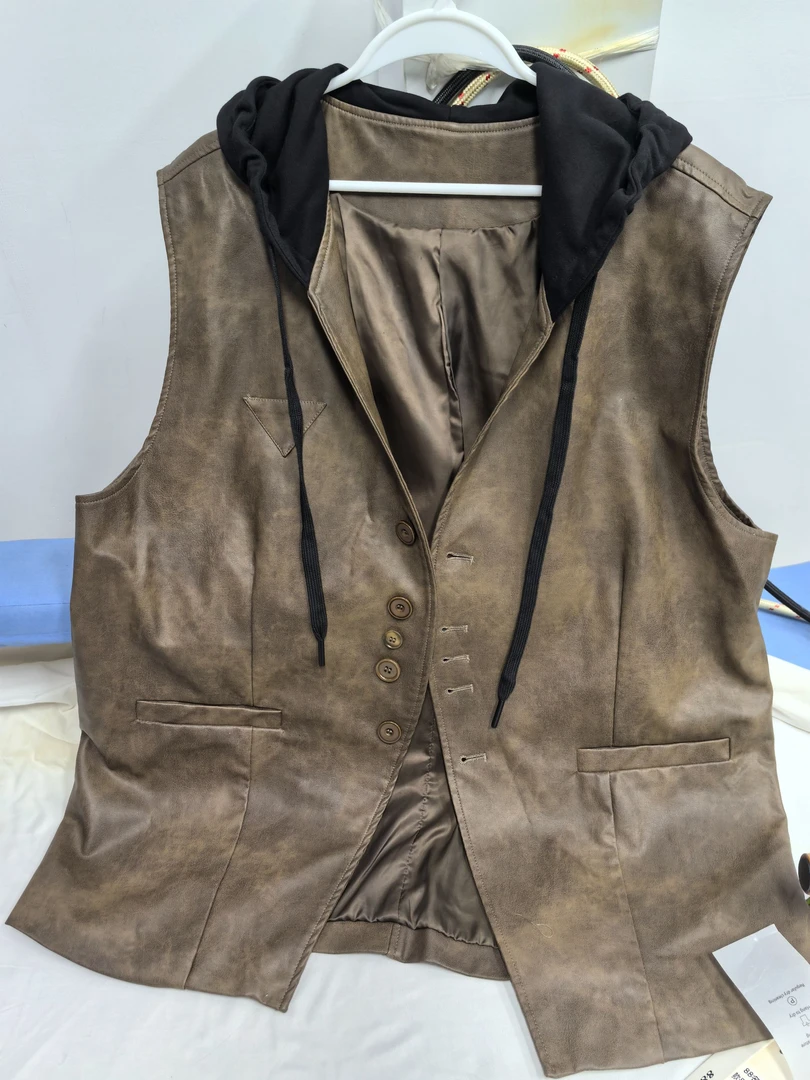 新款时尚百搭两件套长袖马甲国风两件套8162