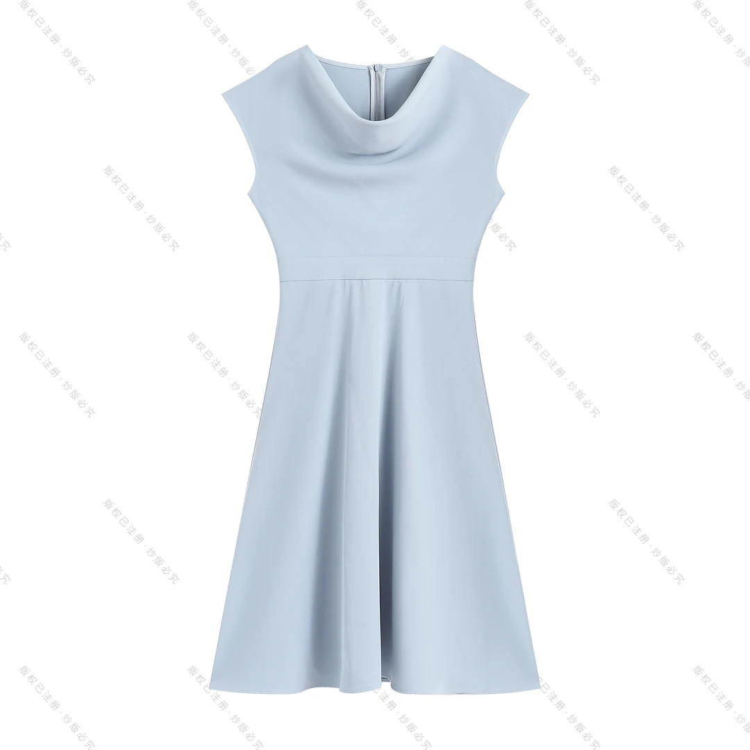 【岳文丽专属】2025夏季新款轻奢百搭气质显瘦简约小众连衣裙