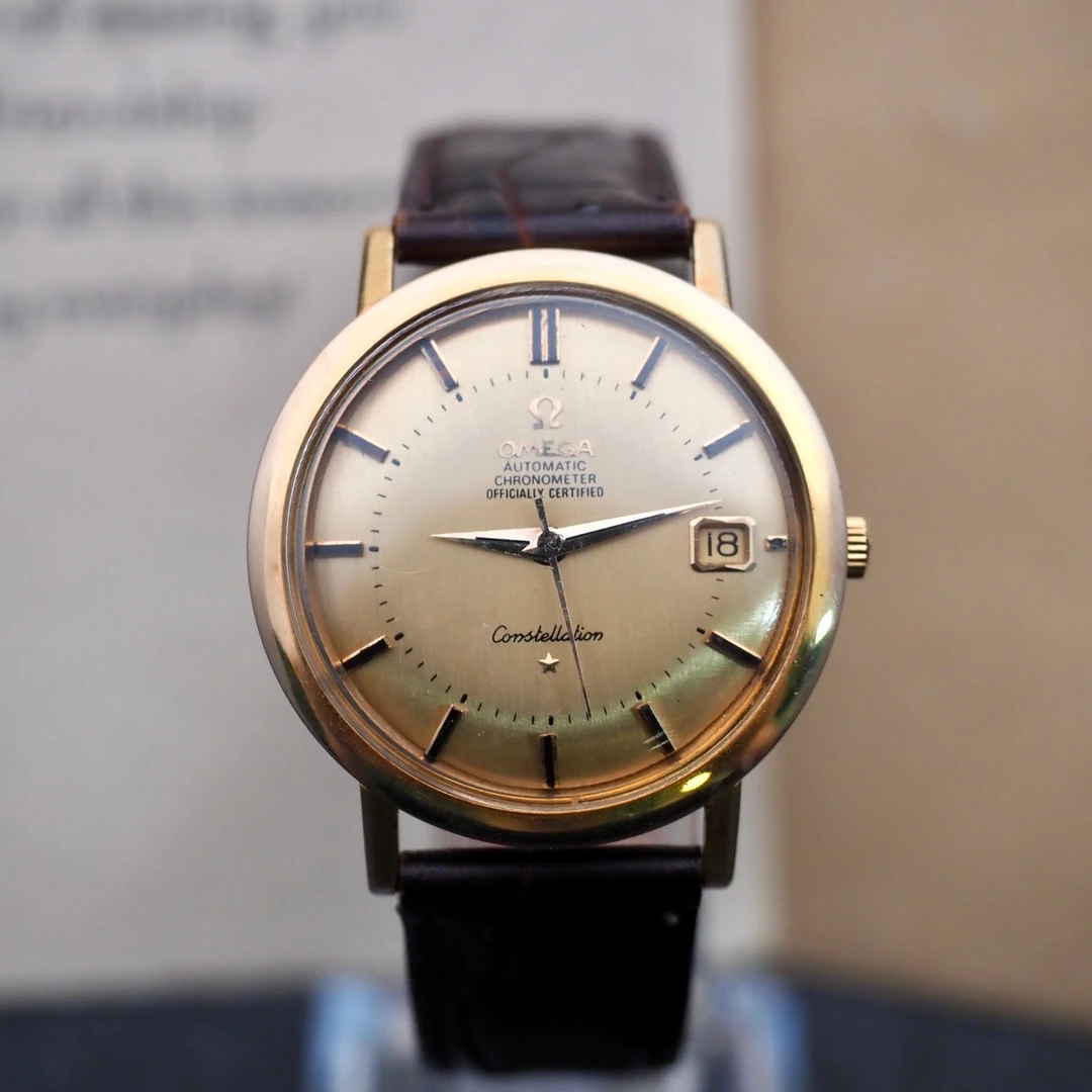 95新 Omega/欧米茄 18k/35.5mm/自动机械/14877619
