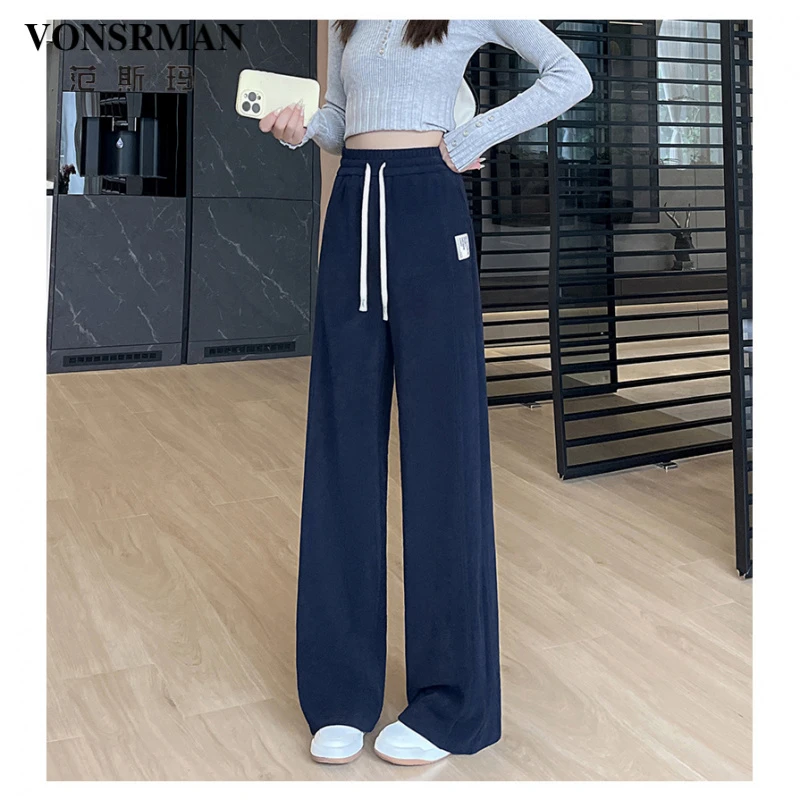 大码胖mm阔腿香蕉裤女2025新款秋冬时尚显瘦裤子宽松遮肉休闲裤潮