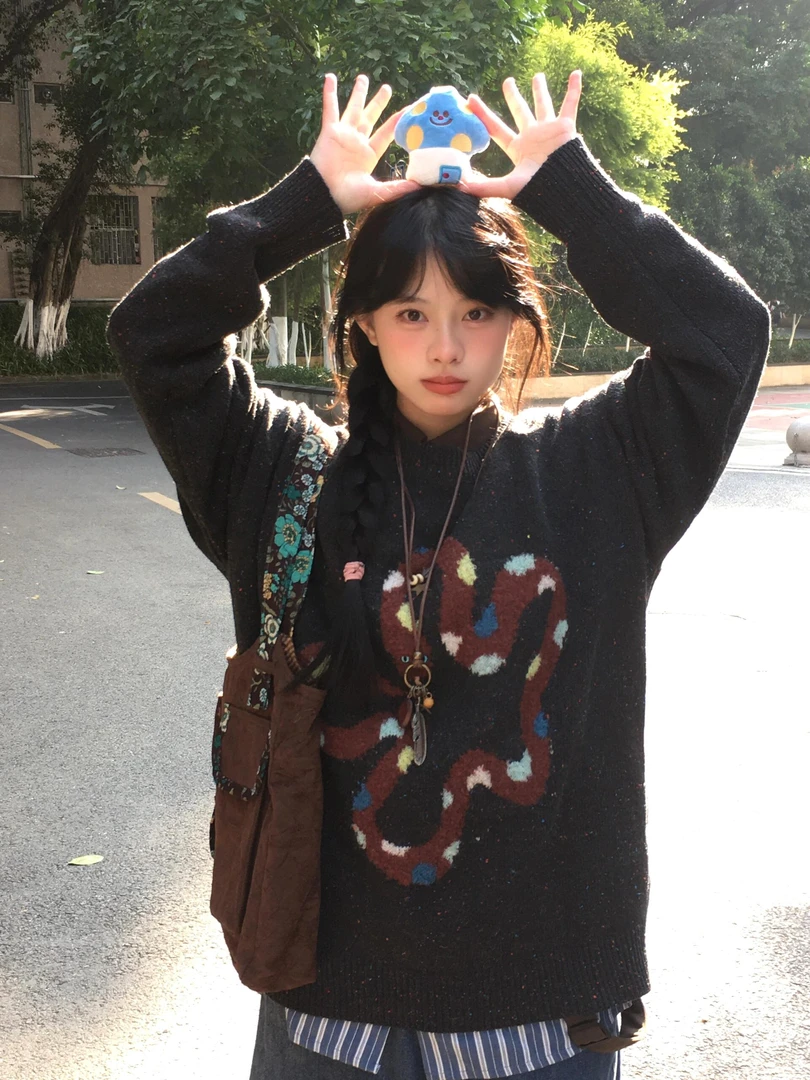 【糯糯毛衣】秋冬套头毛衣宽松慵懒外套 【NO退 NO换】