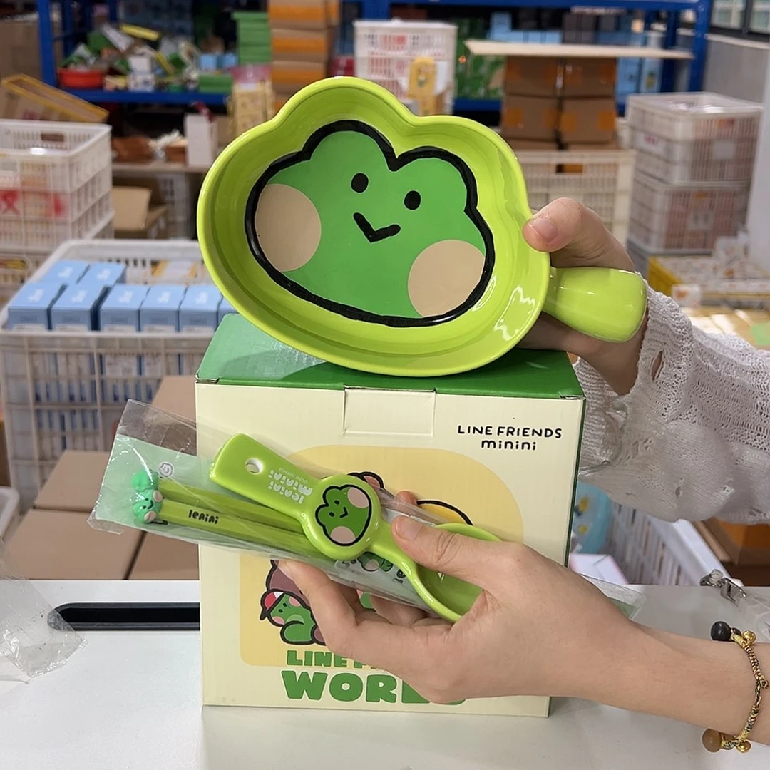 瓷青蛙手柄碗加勺筷陶瓷陶瓷陶瓷陶瓷