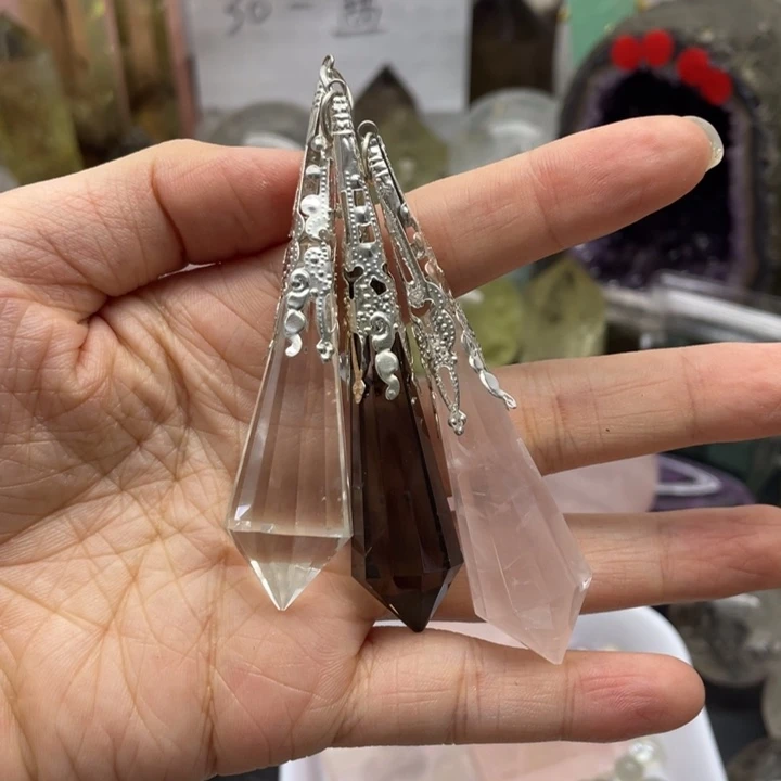 麦***夫水晶珠宝半成品未镶嵌灵摆27