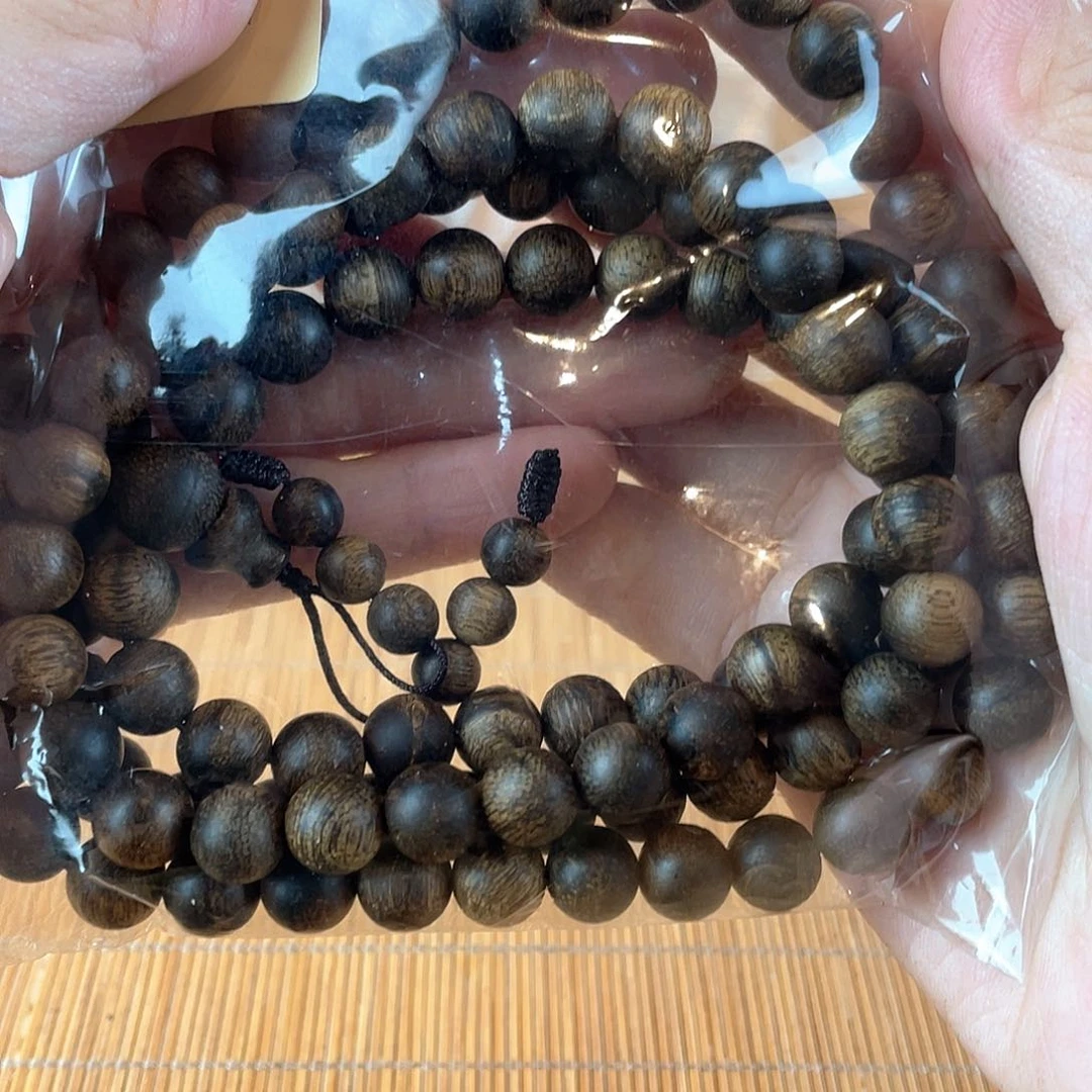 降真香手串/手链08/108越南老白棋玉化云端
