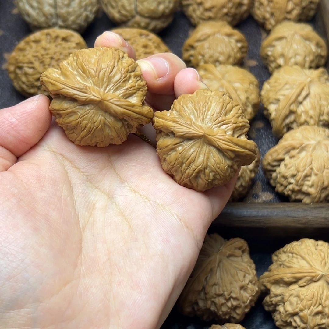 文玩核桃把件战鼓41+42修尖打底