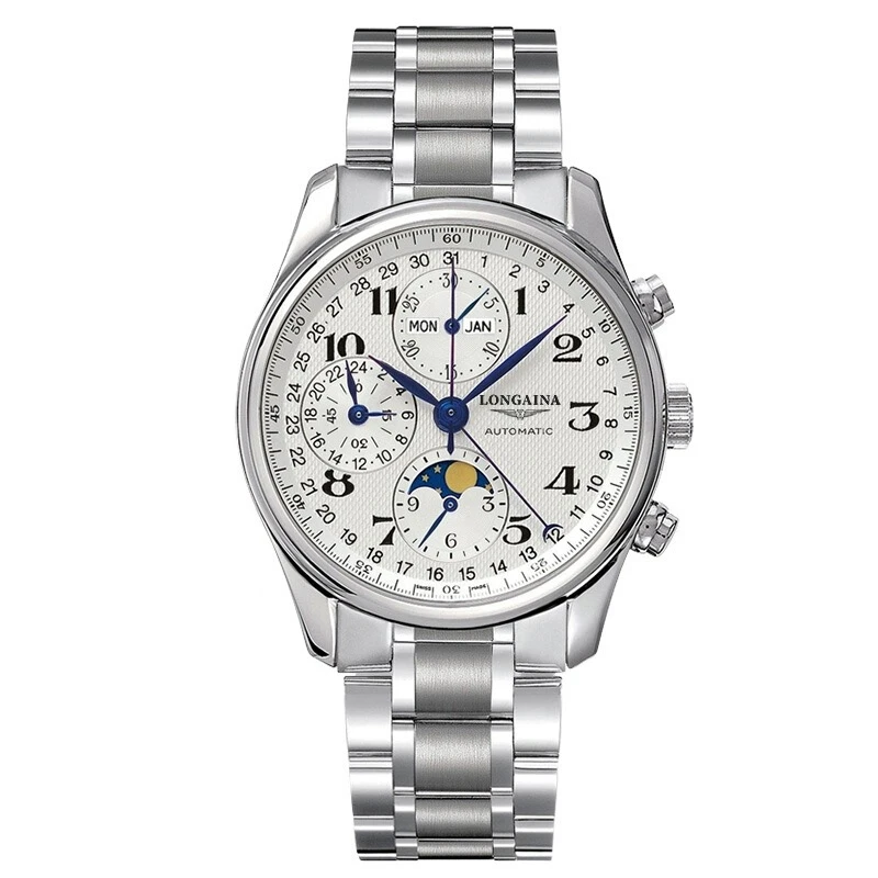 未使用 Longines/浪琴  L2.773.4.78.6/名匠八针月相/表径40