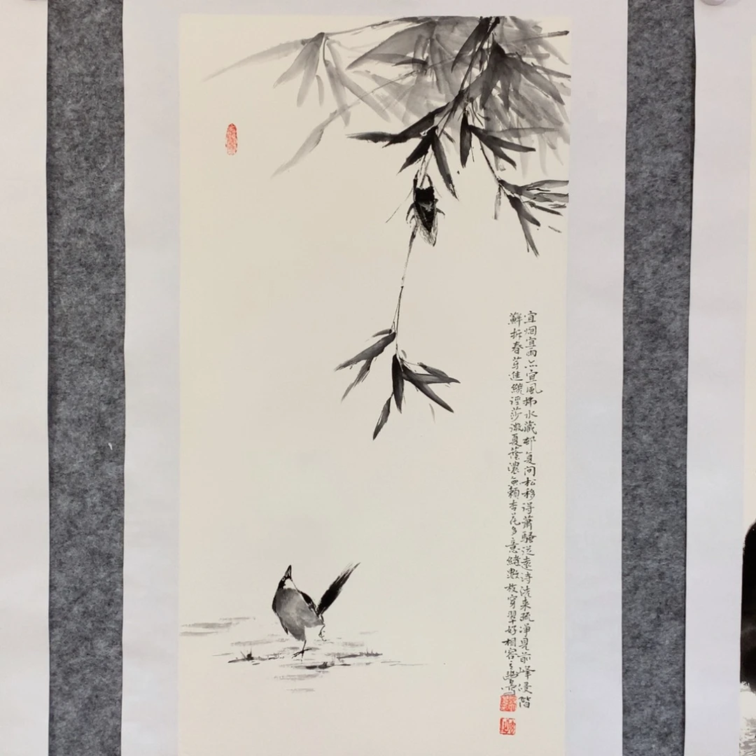 国画花鸟作品写意