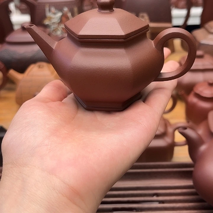 茶壶紫砂六方水平120cc