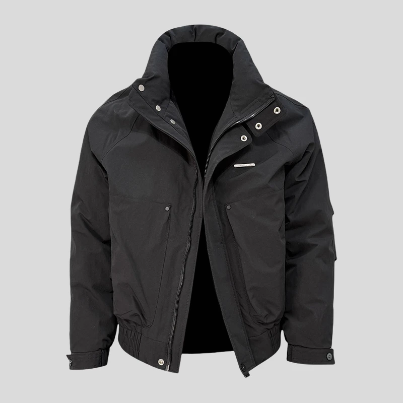 ohmmayby立领羽绒服男冬季新款潮牌休闲时尚百搭修身短款加厚外套