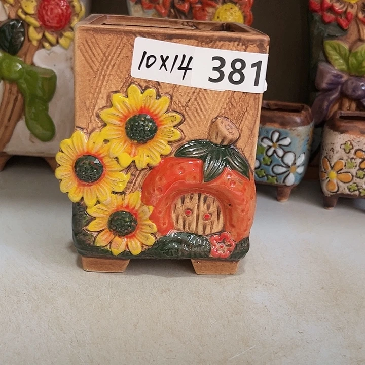 紫砂花盆粗陶材质多肉花盆