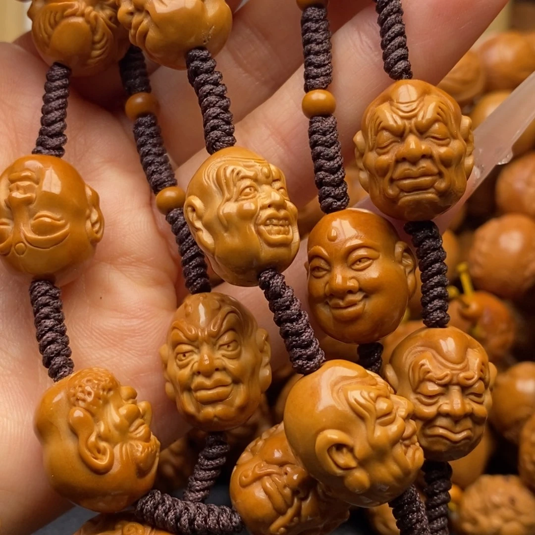 手串橄榄核十八罗汉脖挂