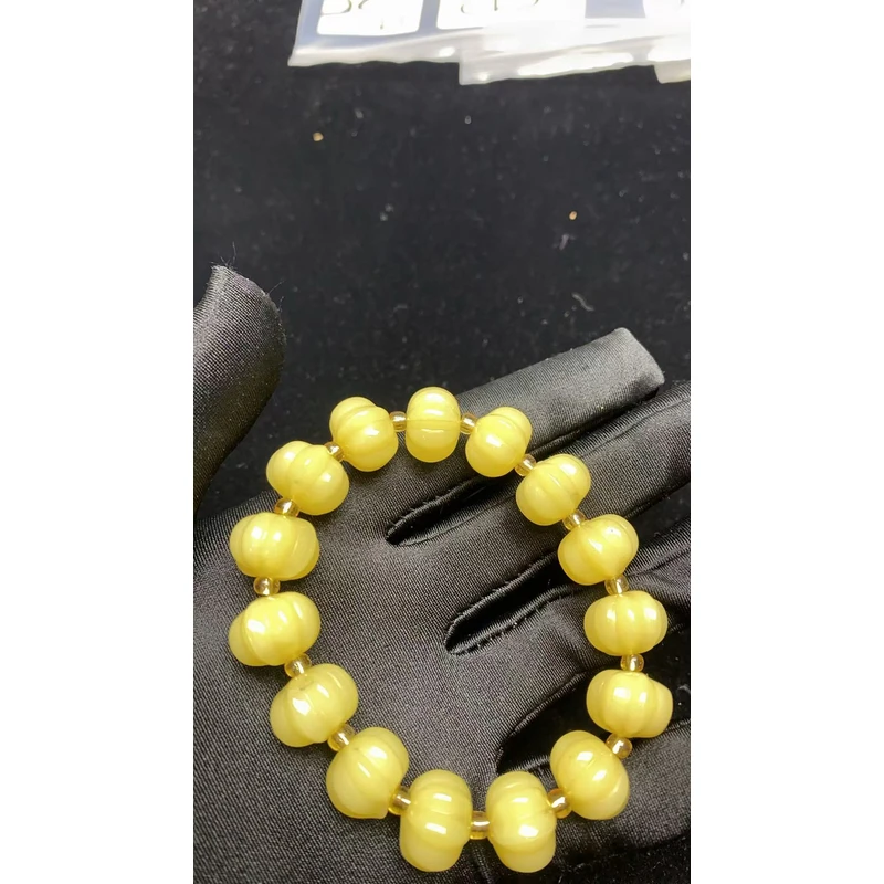 C6 典藏系列s级玉化黄高货手串 多样性发一