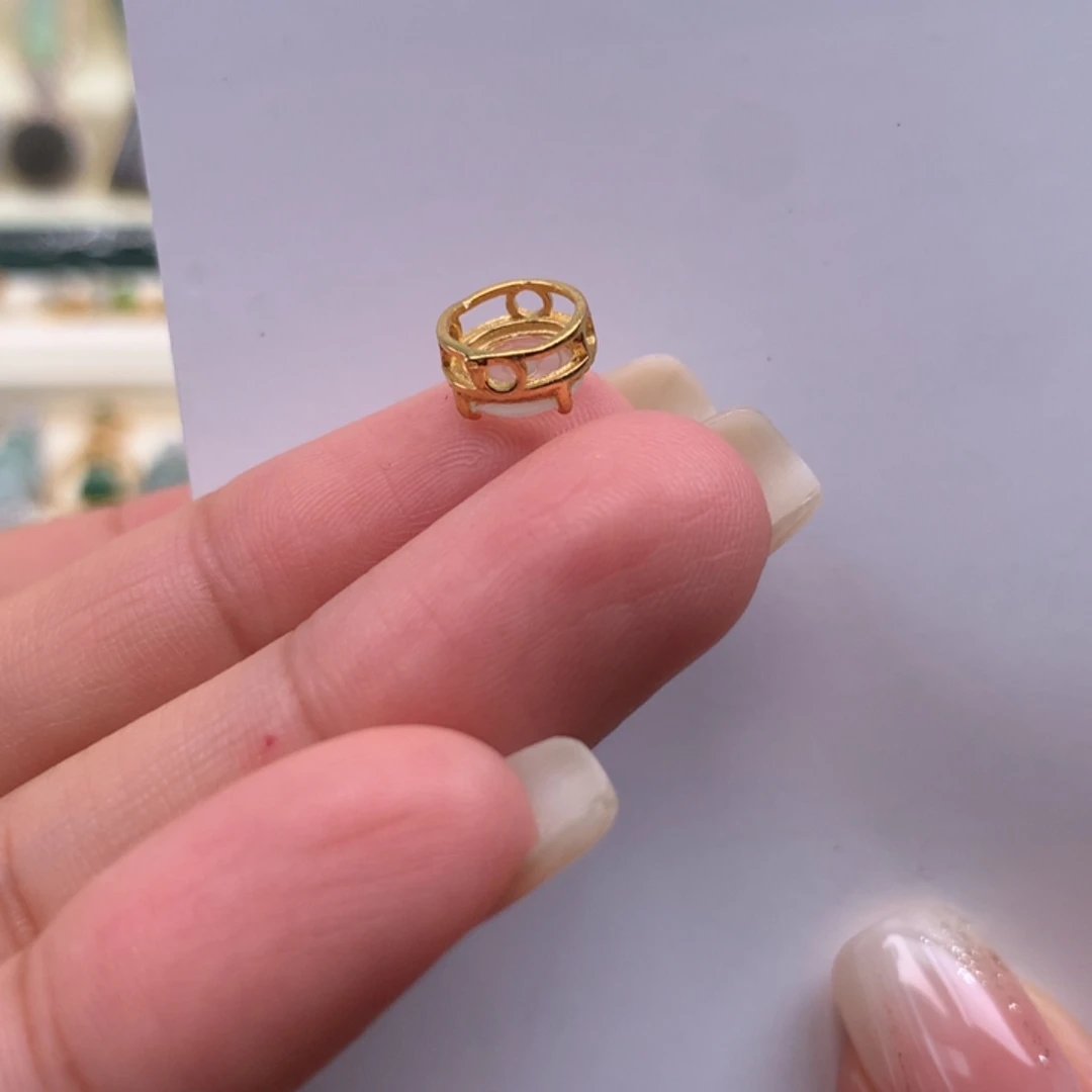 人***戏翡翠银S925镶嵌颈饰补链接