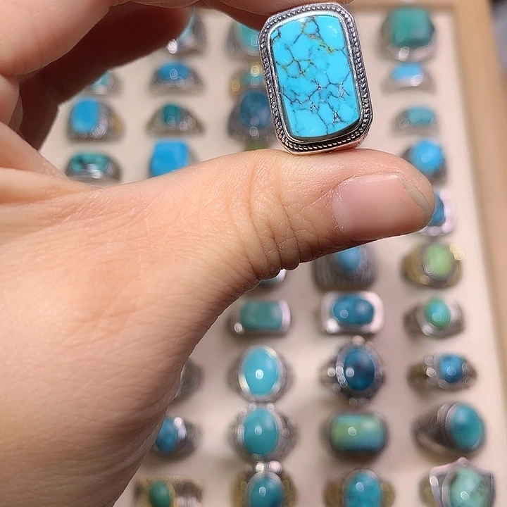 绿松石银S925镶嵌挂件