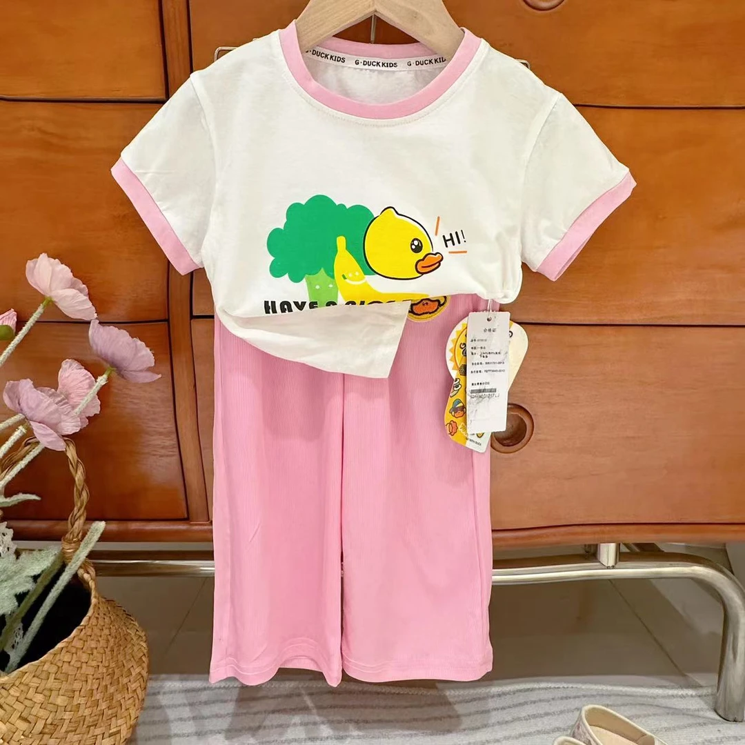 G72210儿童夏季新款短袖长裤运动套装男女同款