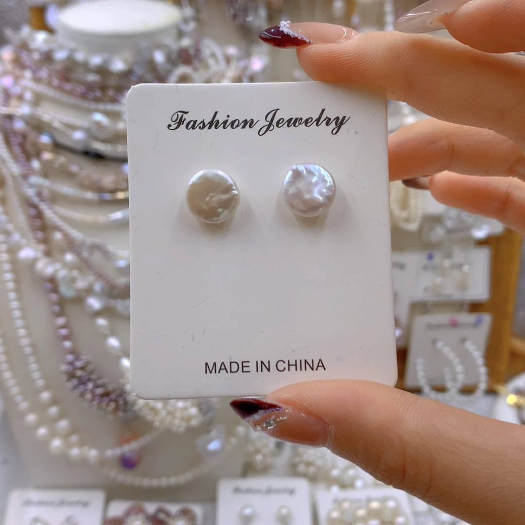 淡水珍珠耳饰银S925镶嵌