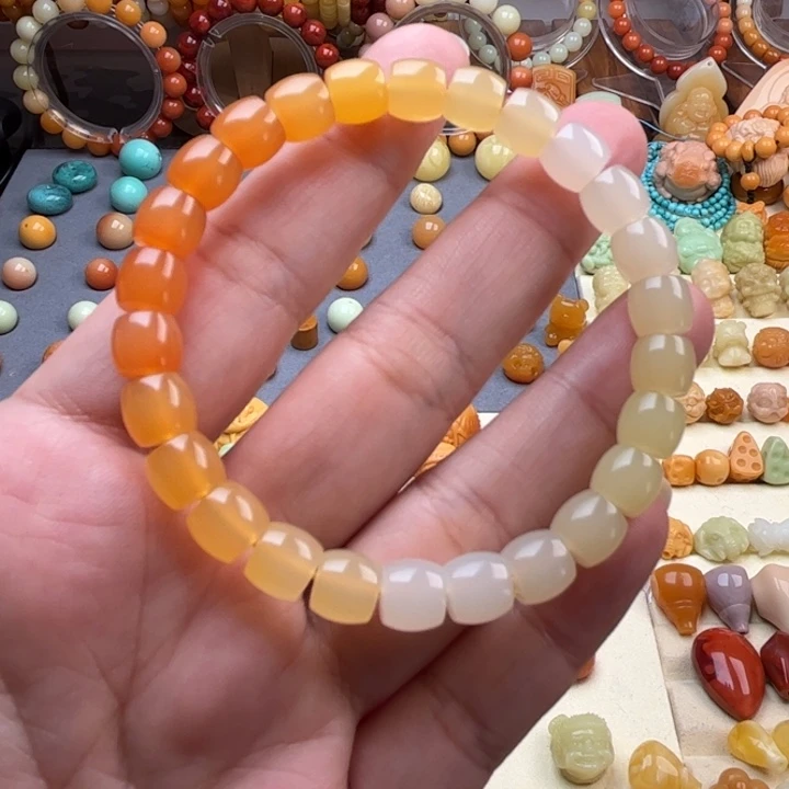 未镶嵌石英质玉（缅黄）珠宝半成品