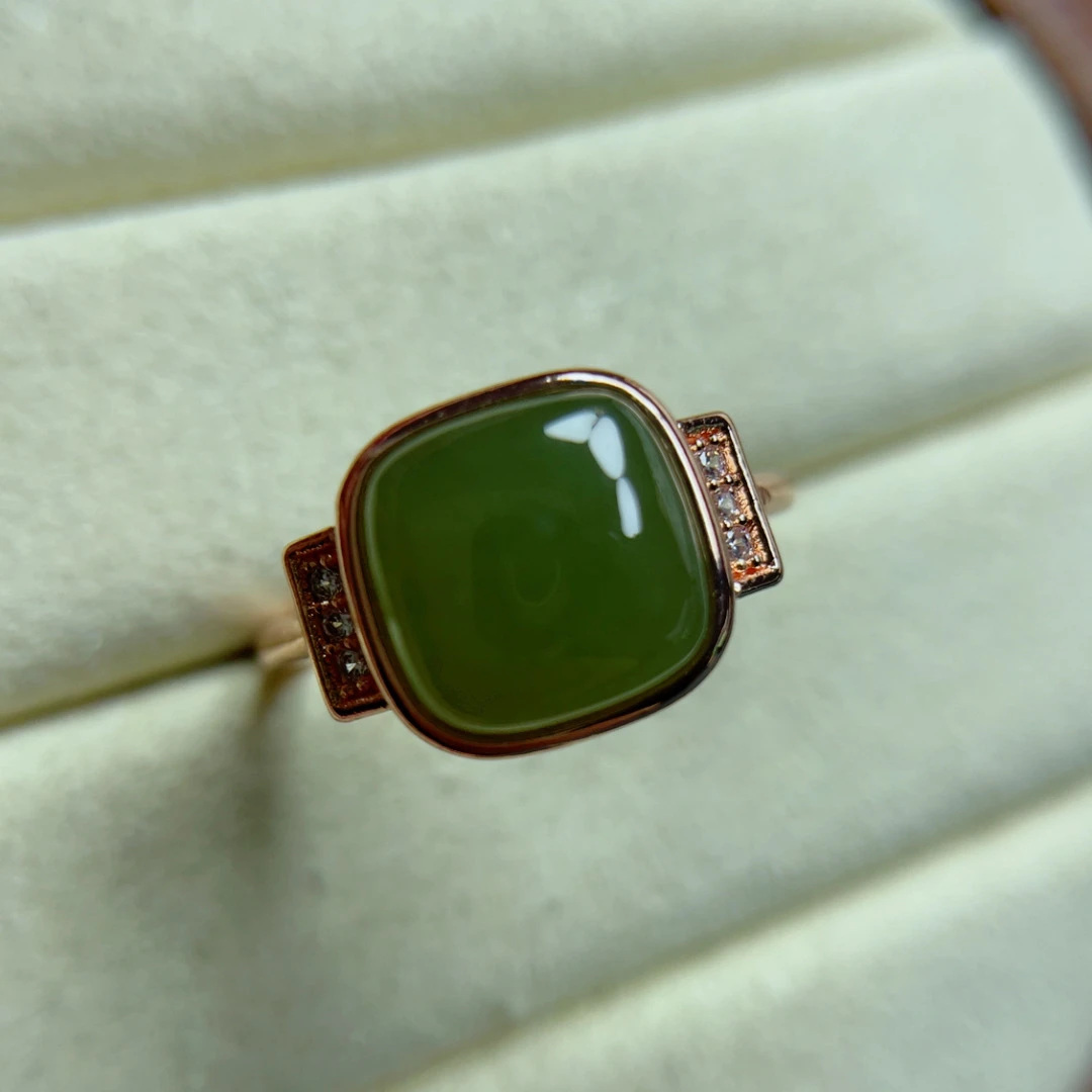 新疆和田玉方糖面包戒