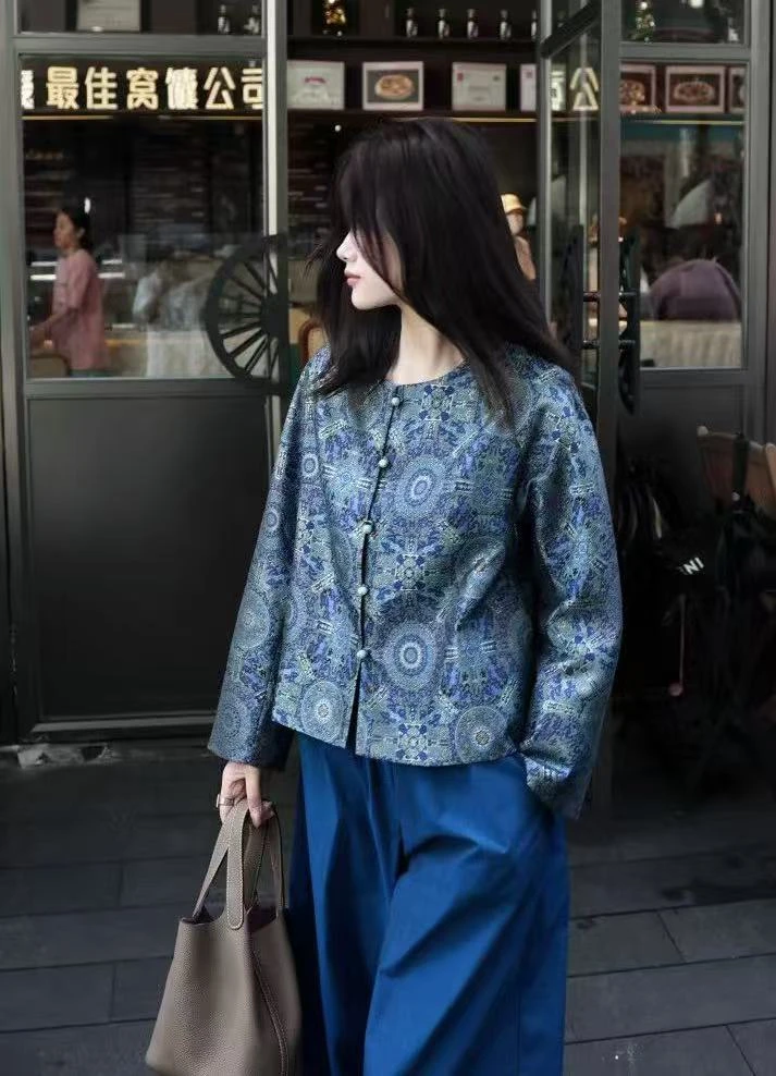 幻彩宝相--中式气质上衣女外套时尚休闲轻奢高定百搭复古早秋上衣