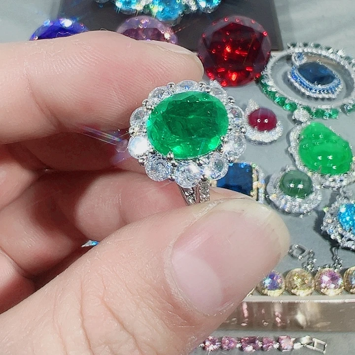 非金属红色蓝色满镶嵌