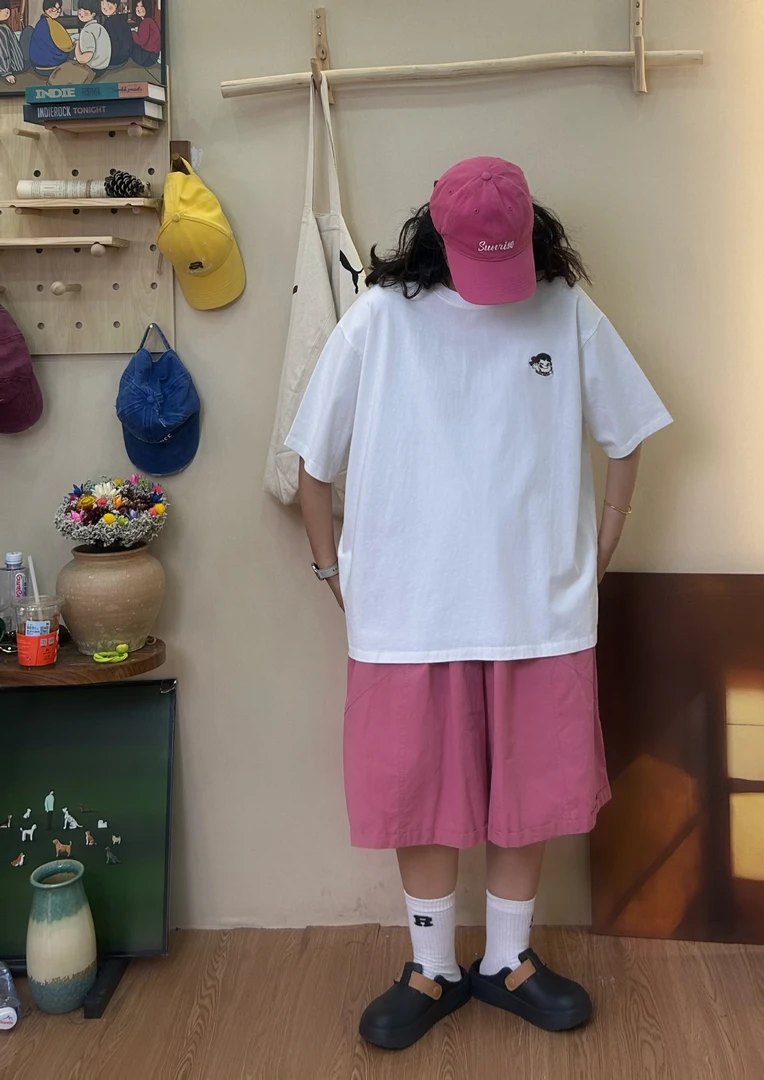 夏季新款宽松休闲百搭刺绣女孩短袖T恤50019