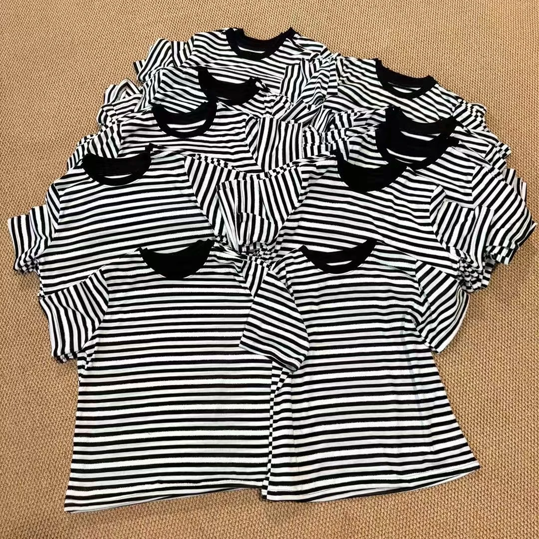 0272【夏季新款】简约经典百搭休闲条纹短袖