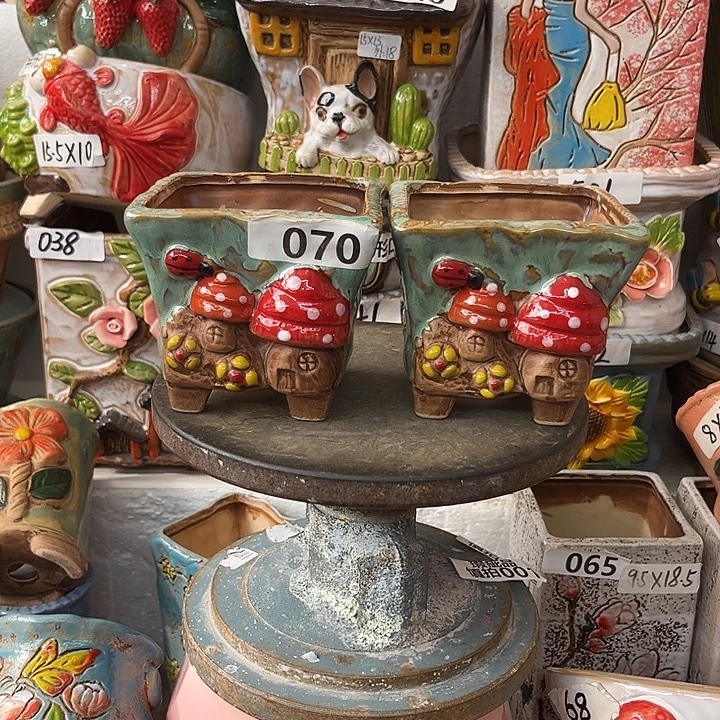 粗陶材质多肉花盆