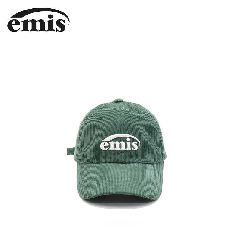 emis新标灯芯绒棒球帽时尚休闲绿色帽子