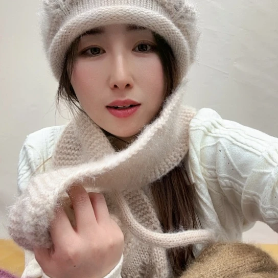 纯棉毛线针织帽子