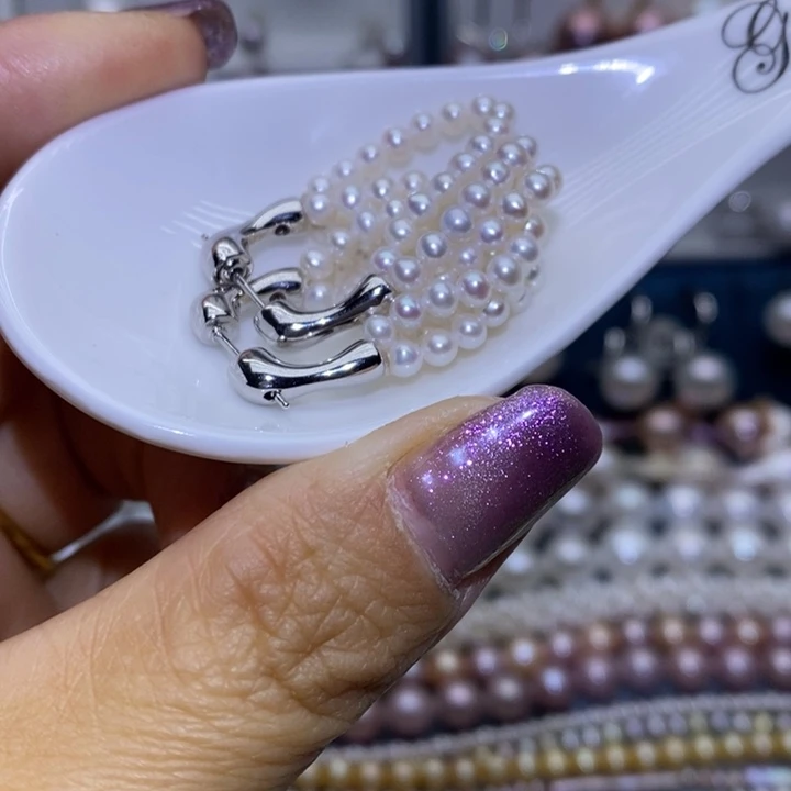 淡水珍珠首饰珠宝银S925镶嵌