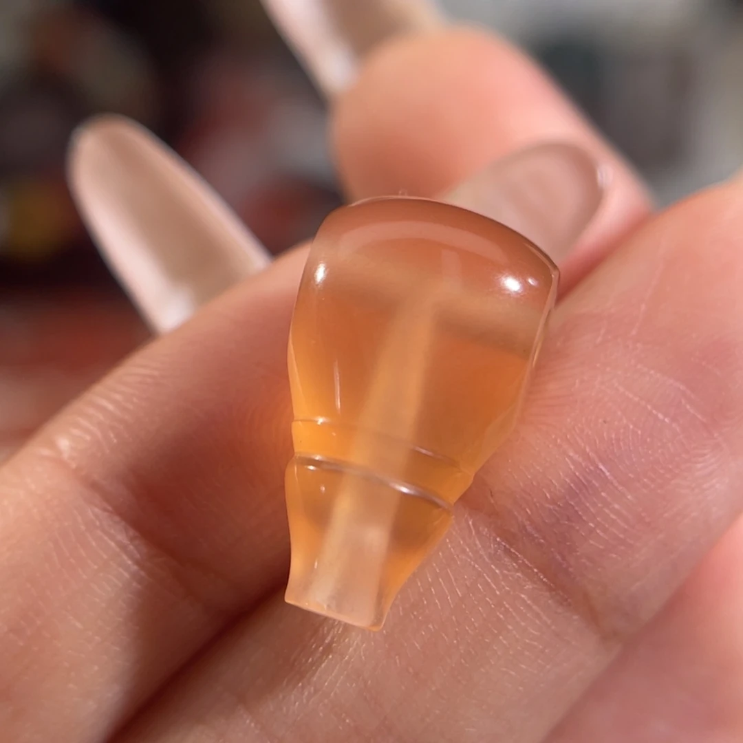 玛瑙/玉髓未镶嵌三通对孔10.8mm