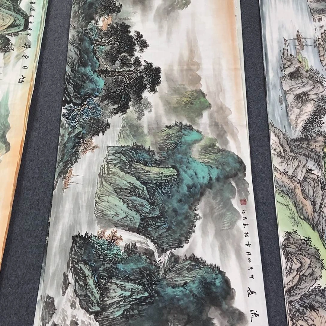 国画小六尺山水一副