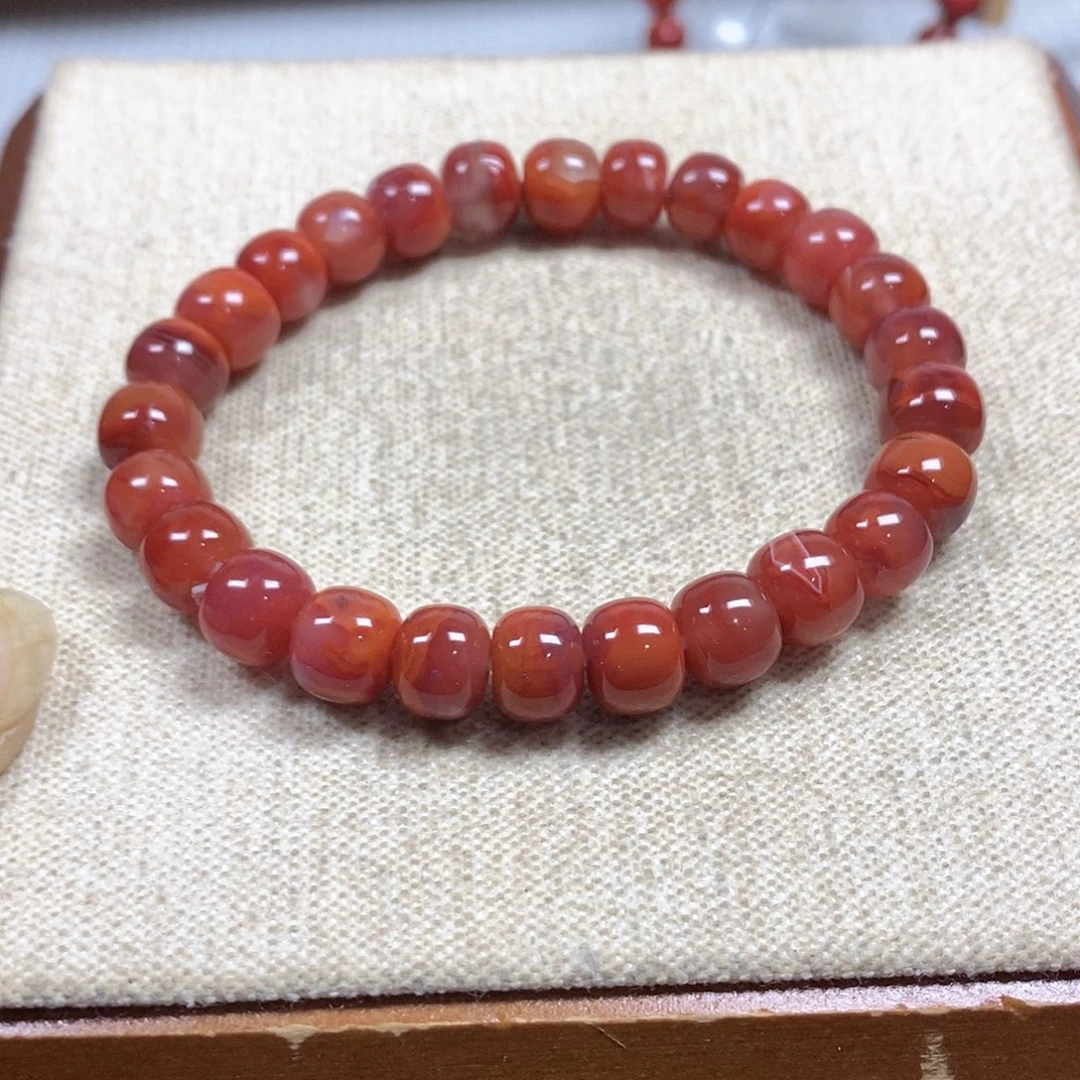 南红玛瑙未镶嵌手串卡8
