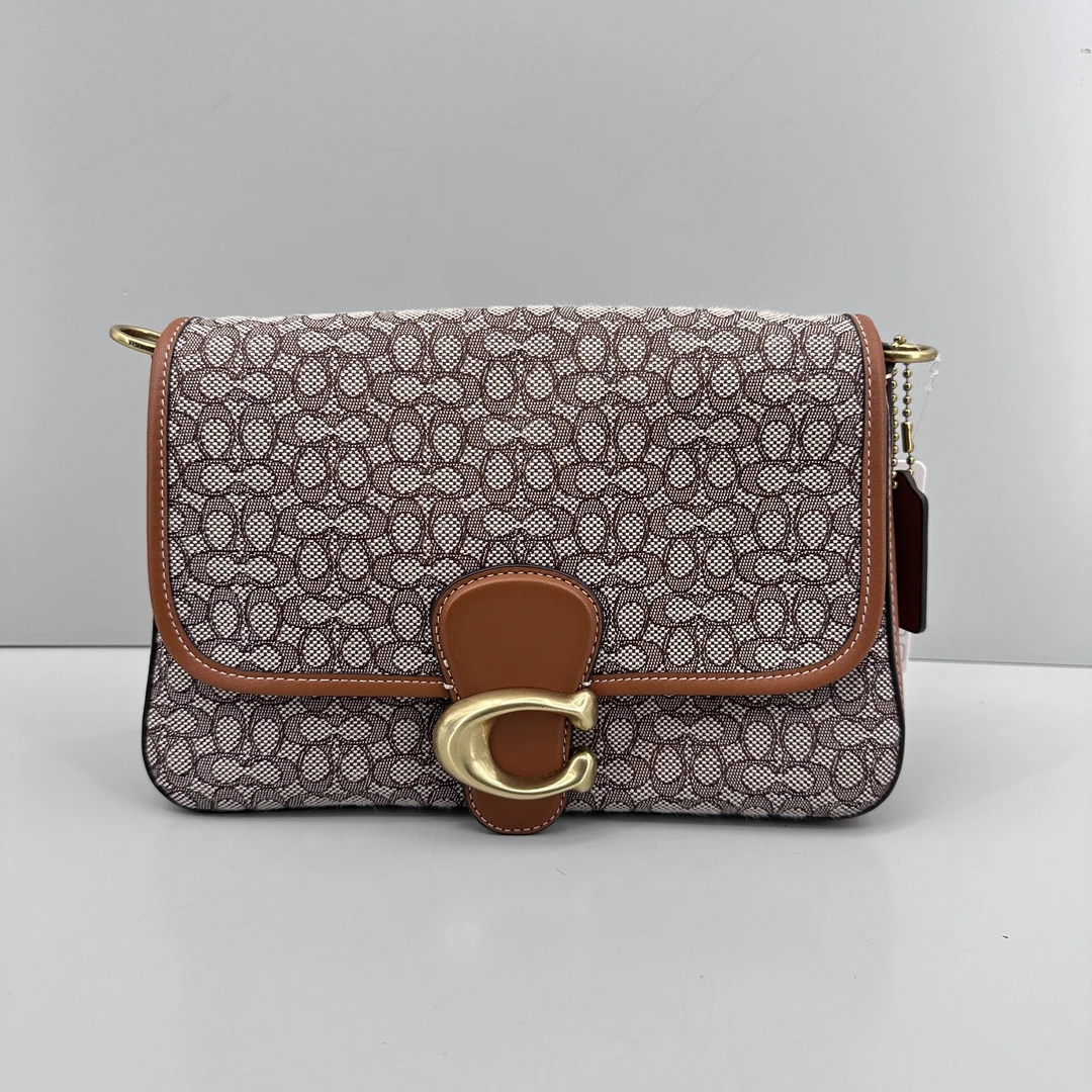 95新 COACH/蔻驰 soft tabby棕色老花单肩包26*16*9cmM022105