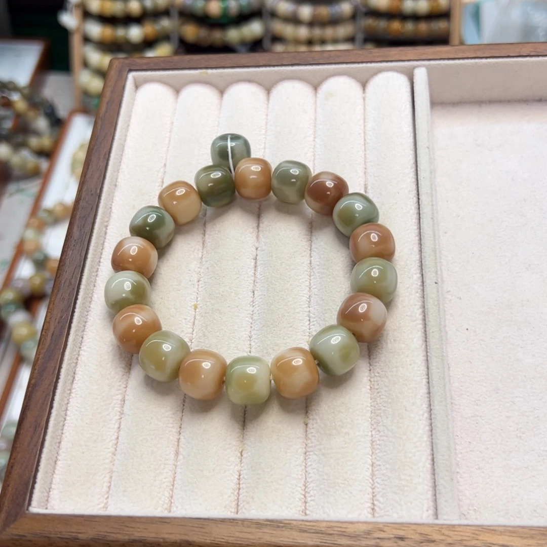 菩提根/象牙果手串卡13桶珠玉化全品