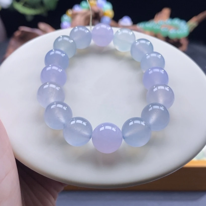 【闪购商品】翡翠手串未镶嵌冰马卡龙手串卡12+