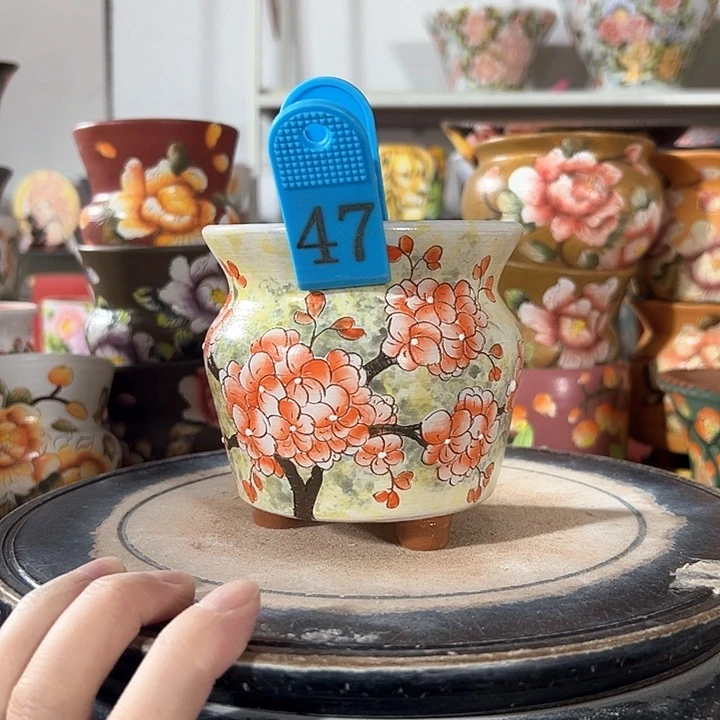 景德镇陶瓷手绘花盆