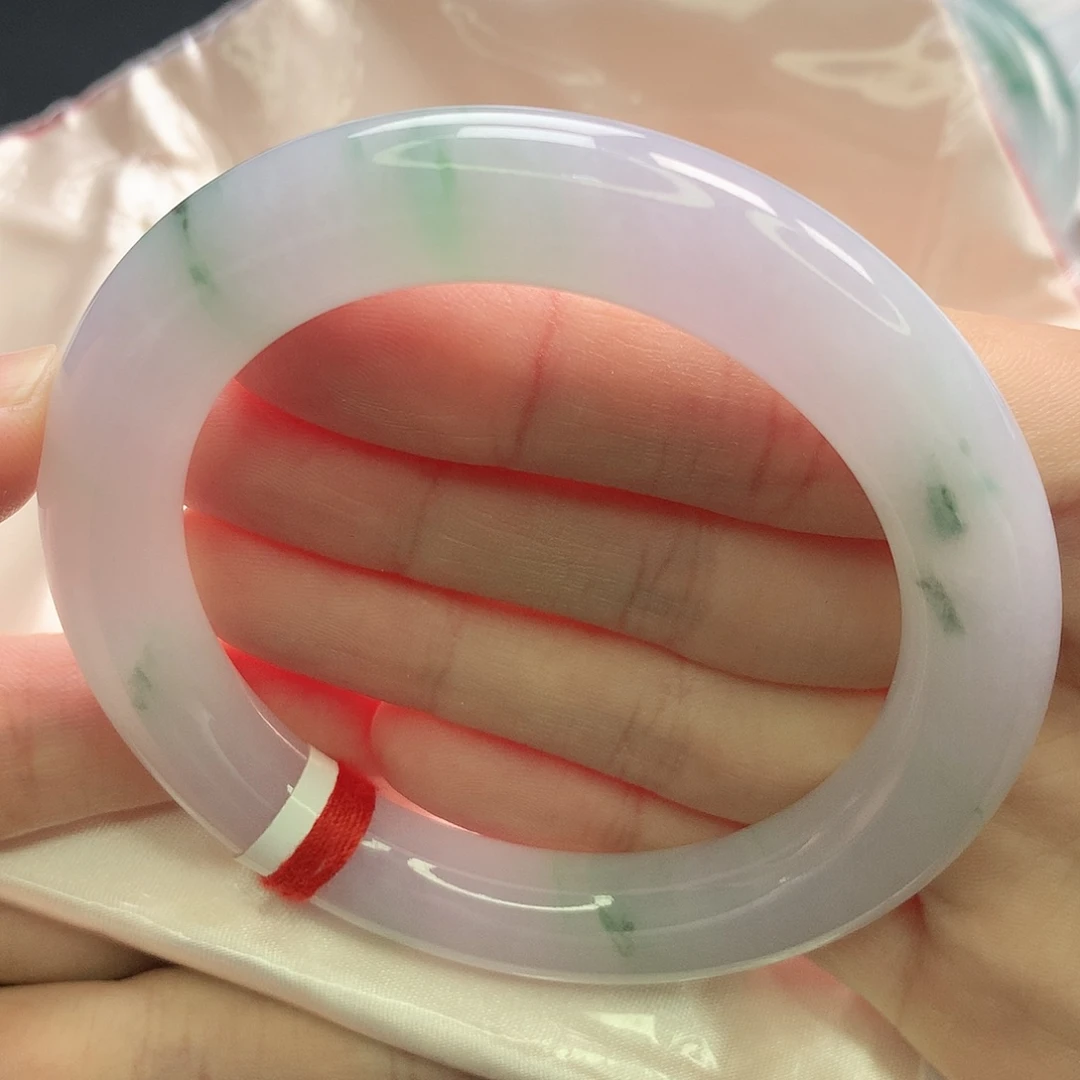 翡翠未镶嵌手镯缅甸5556胖圆