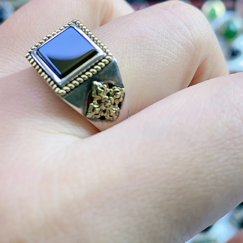 【闪购商品】银S925镶嵌戒指玛瑙/玉髓