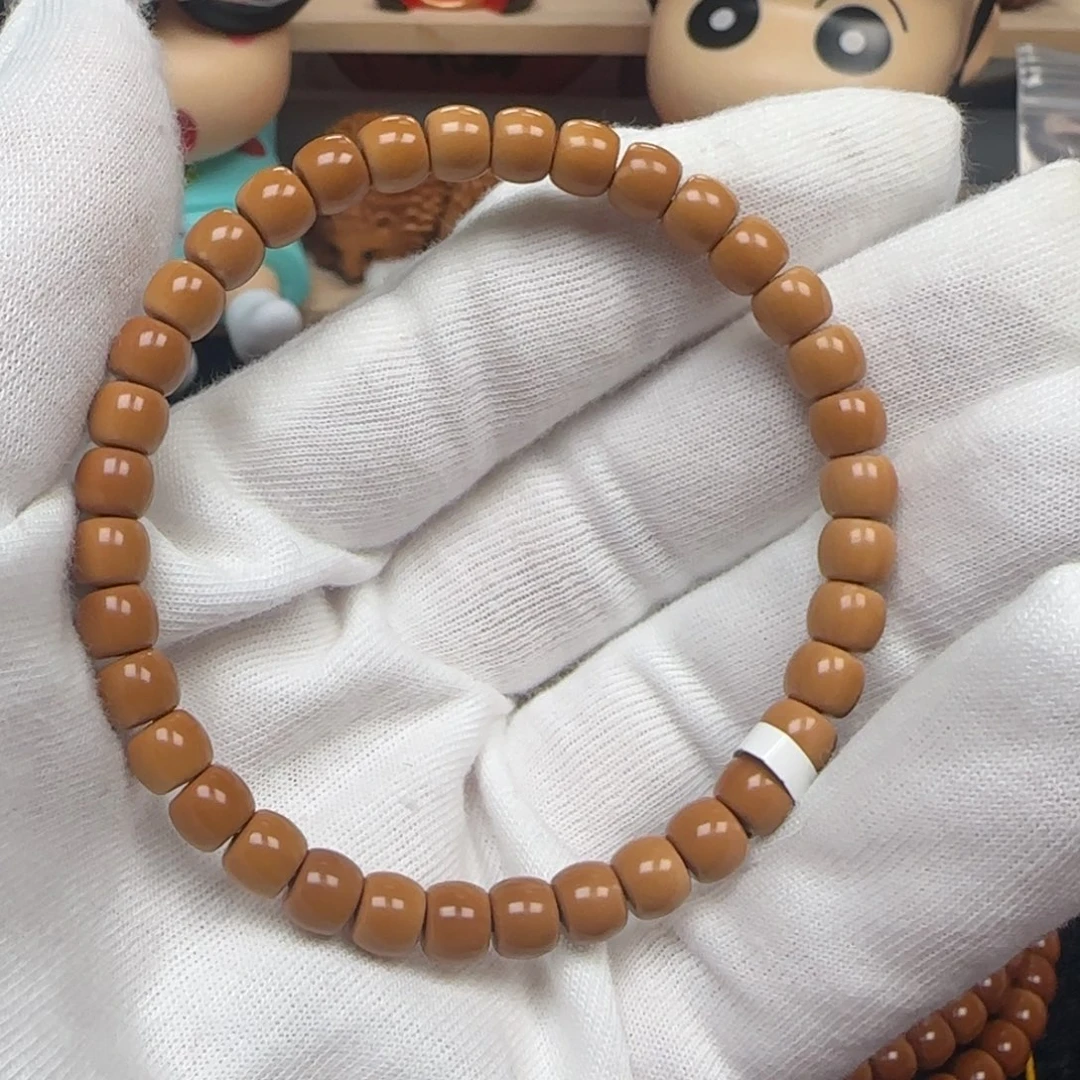 橄榄核手串老挝单圈极限弧微花6.5