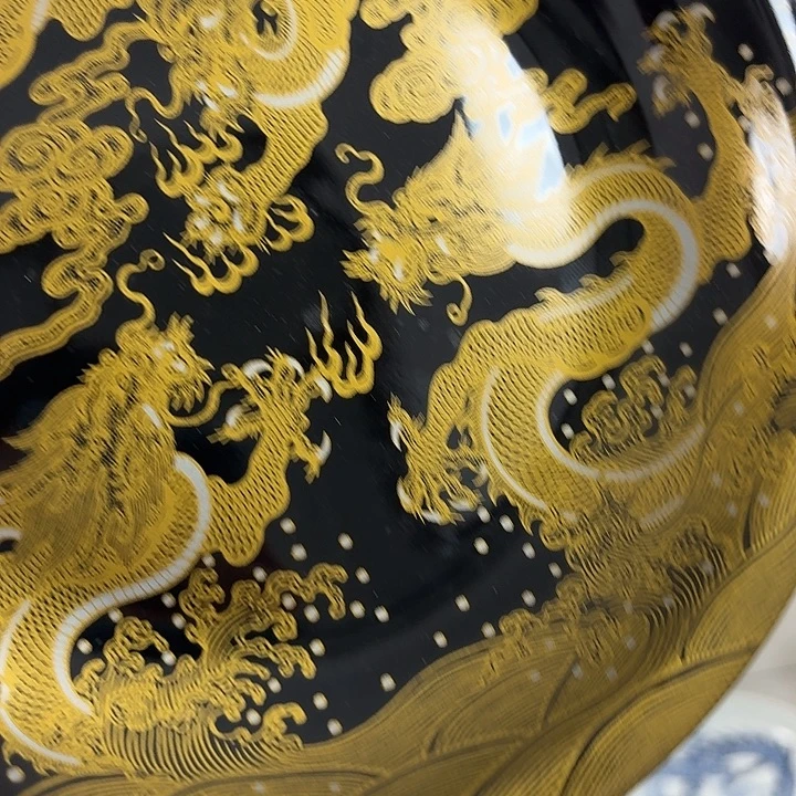 瓷片乌金金龙大胡乘景德镇