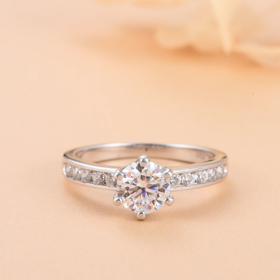 【璀璨美钻】女款粗微镶皇冠 1.0ct 戒指