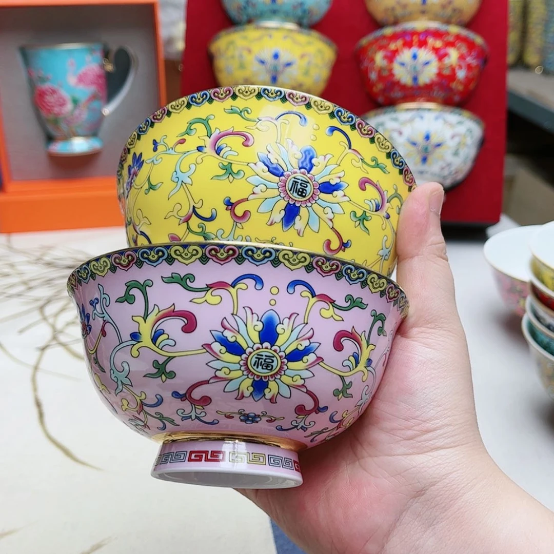 【闪购商品】珐琅4.5英寸3粉3黄。。。。