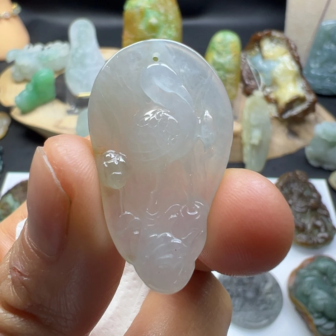 定制翡翠未镶嵌缅甸翡翠Ａ货挂件