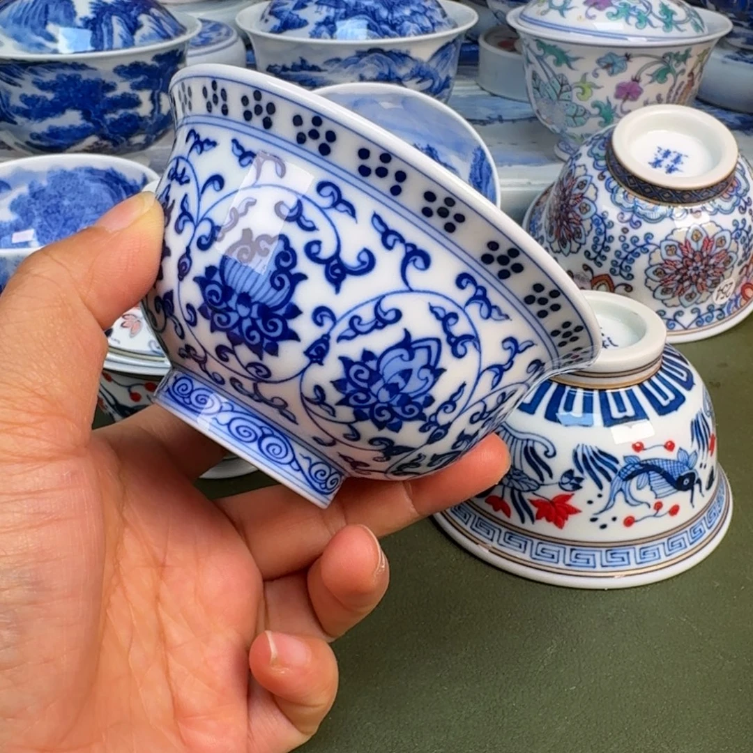 陶景德镇纯手绘茶具圆圆245